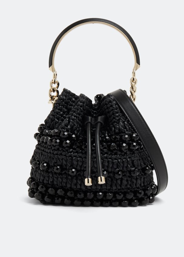 

Сумка JIMMY CHOO Bon Bon small bucket bag, черный