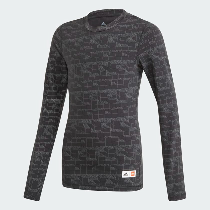 

Лонгслив Adidas Lifestyle х Classic Lego Bricks Fitted, черный/серый