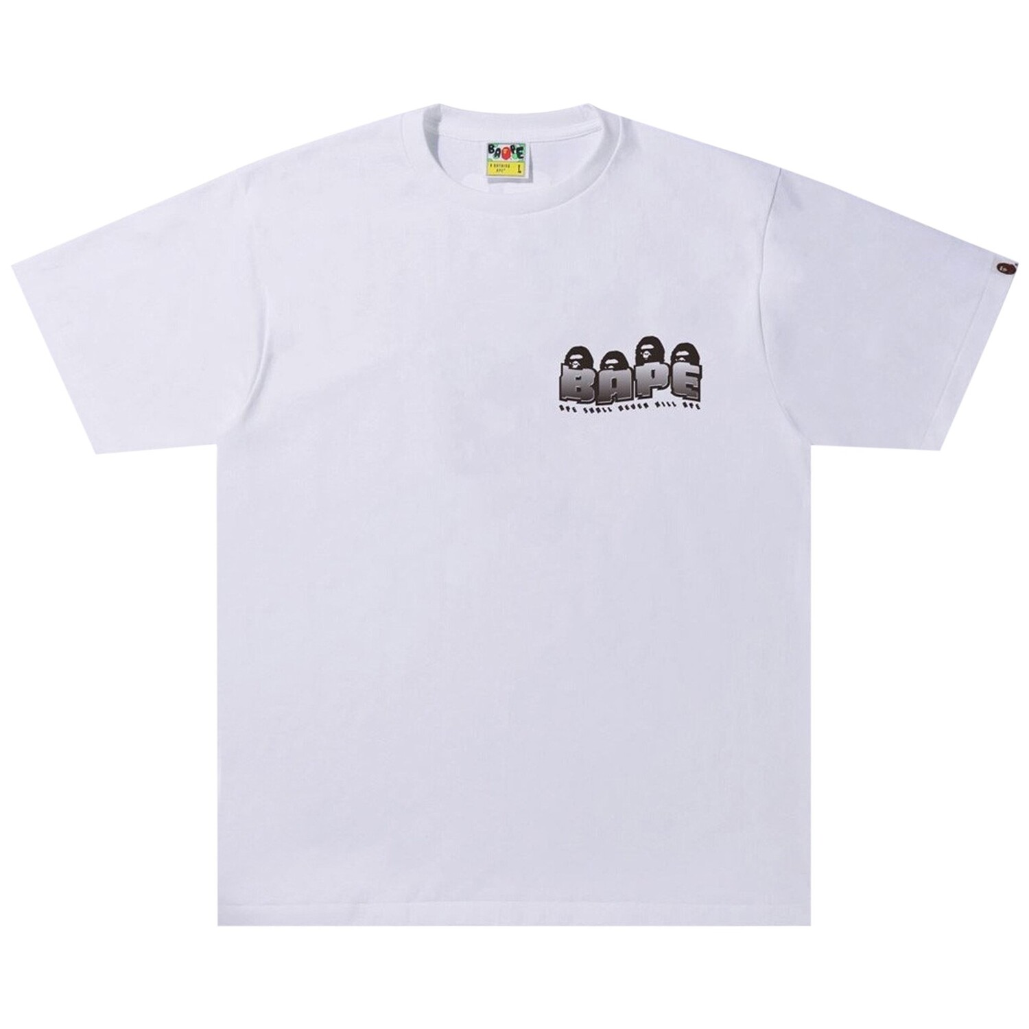 

Футболка BAPE Stroke Camo Distortion, цвет Белый/Черный