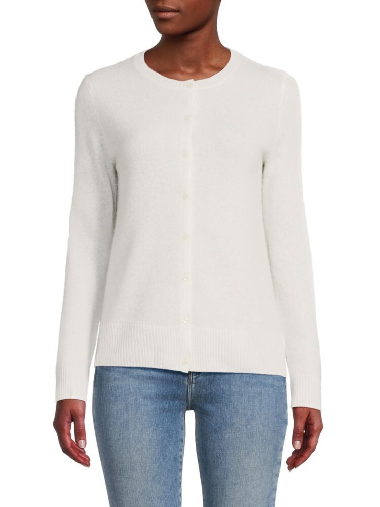 

Кардиган приталенного кроя из 100% кашемира Saks Fifth Avenue, цвет Frost White