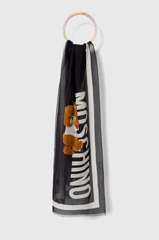 

Шаль с добавлением шелка Moschino, черный