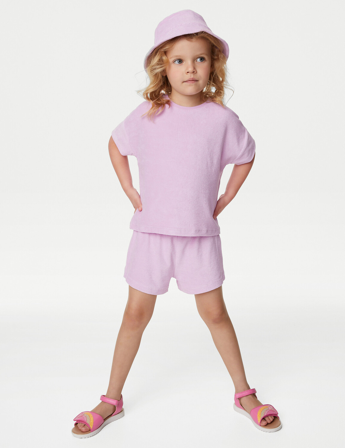

Комплект из 3 предметов с высоким содержанием хлопка (2–8 лет) Marks & Spencer, розовый