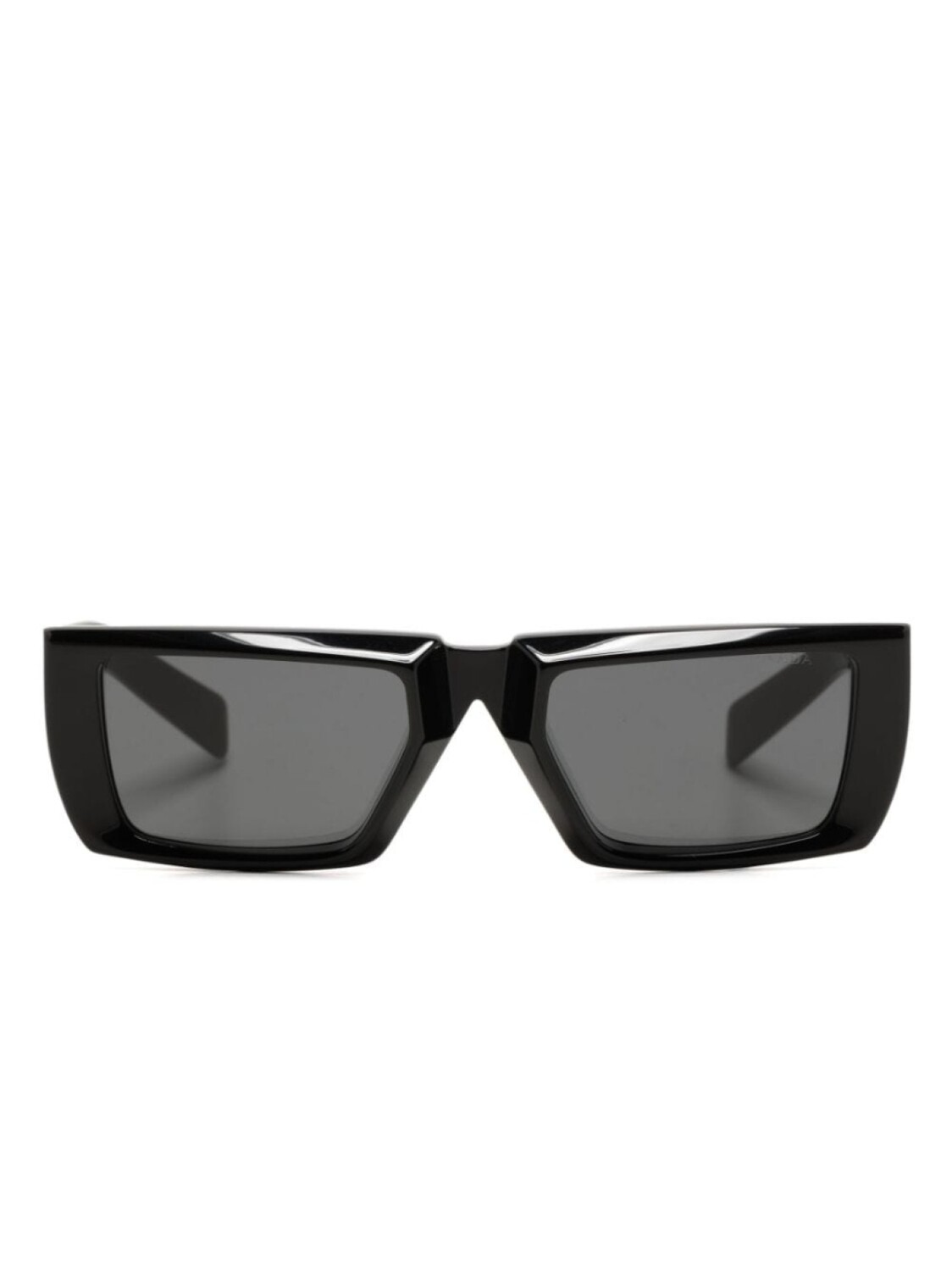 

Prada Eyewear солнцезащитные очки Runway в прямоугольной оправе, черный