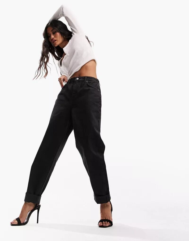 

Черные джинсы свободного кроя ASOS
