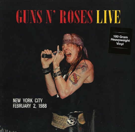 виниловая пластинка guns n roses llive in new york city 1988 colour yellow marbled Виниловая пластинка Guns N' Roses - Live In New York City February 2 1988
