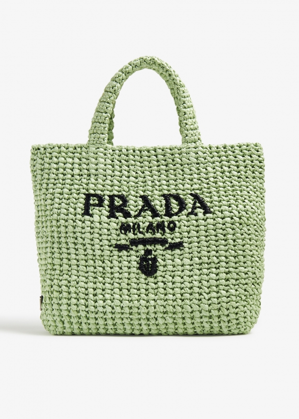 цена Сумка-тоут Prada Small Crochet, зеленый