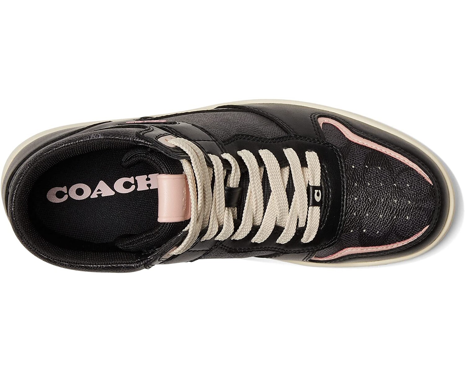 

Кроссовки High-Top Coated Canvas Sneaker COACH, черный