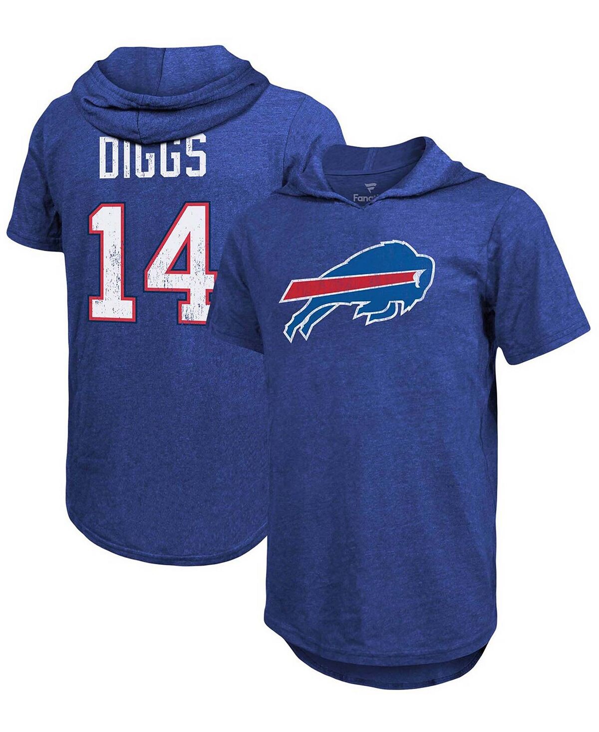 

Мужская футболка с капюшоном stefon diggs royal buffalo bills с именем и номером tri-blend Fanatics, мульти