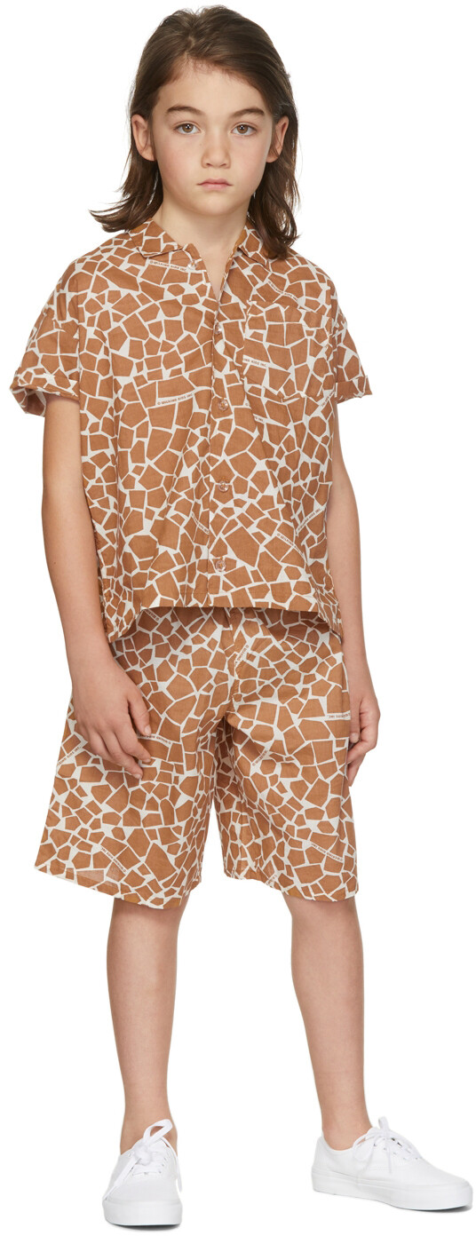 

Детские коричневые и Off-White шорты Ali Wildkind