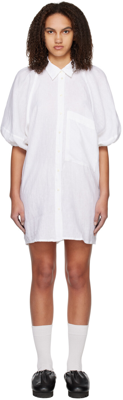

Белое мини-платье The Raglan Pocket Dress Deiji Studios
