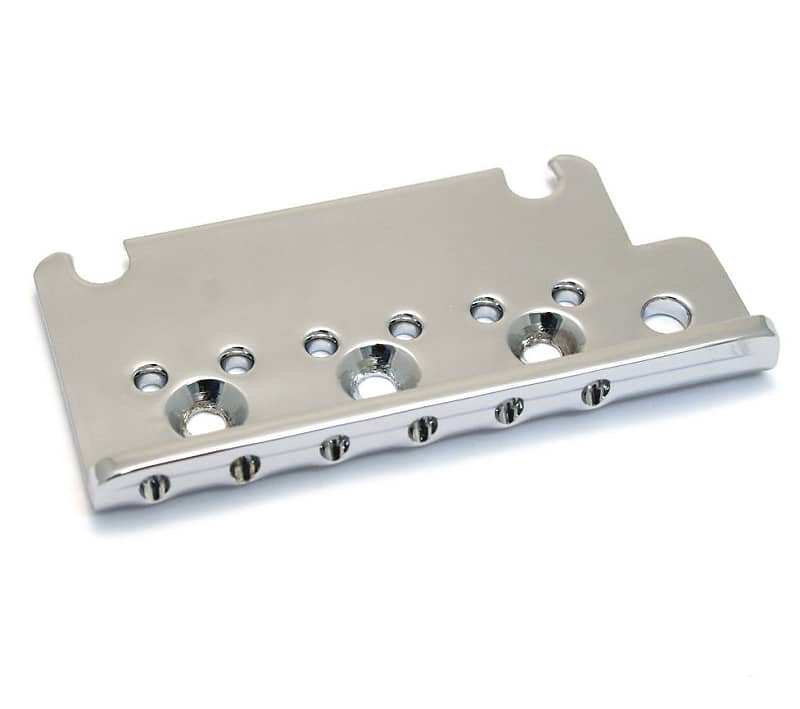 002-6097-049 Пластина для бриджа Fender American Series Chrome '86-07 Stratocaster/Strat 002-6097-049 Fender American Series Chrome '86-07 Stratocaster/Strat Bridge Plate - фото