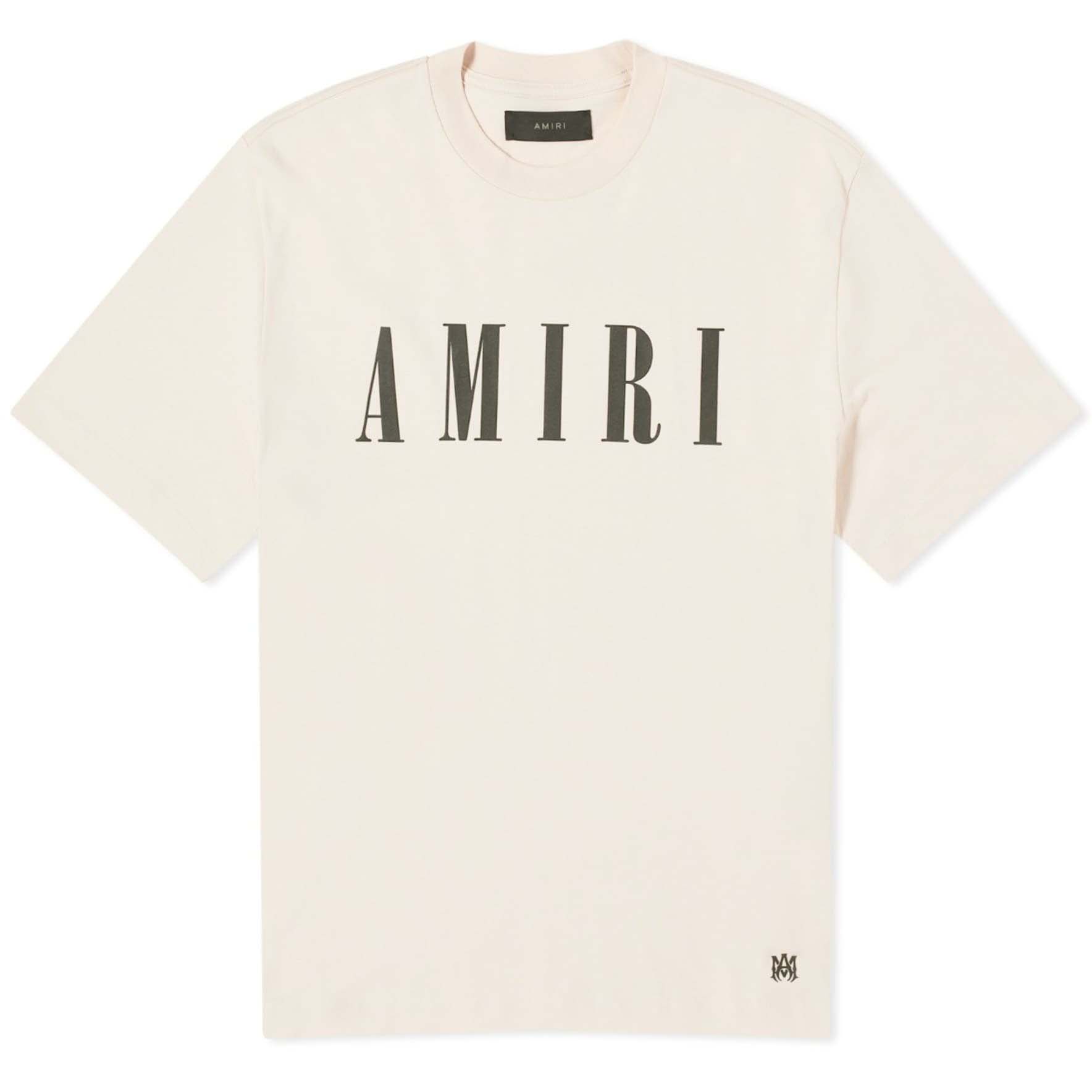 Футболка Amiri Core Logo, кремовый ДУБЛЬ футболка amiri core logo slim fit brown коричневый