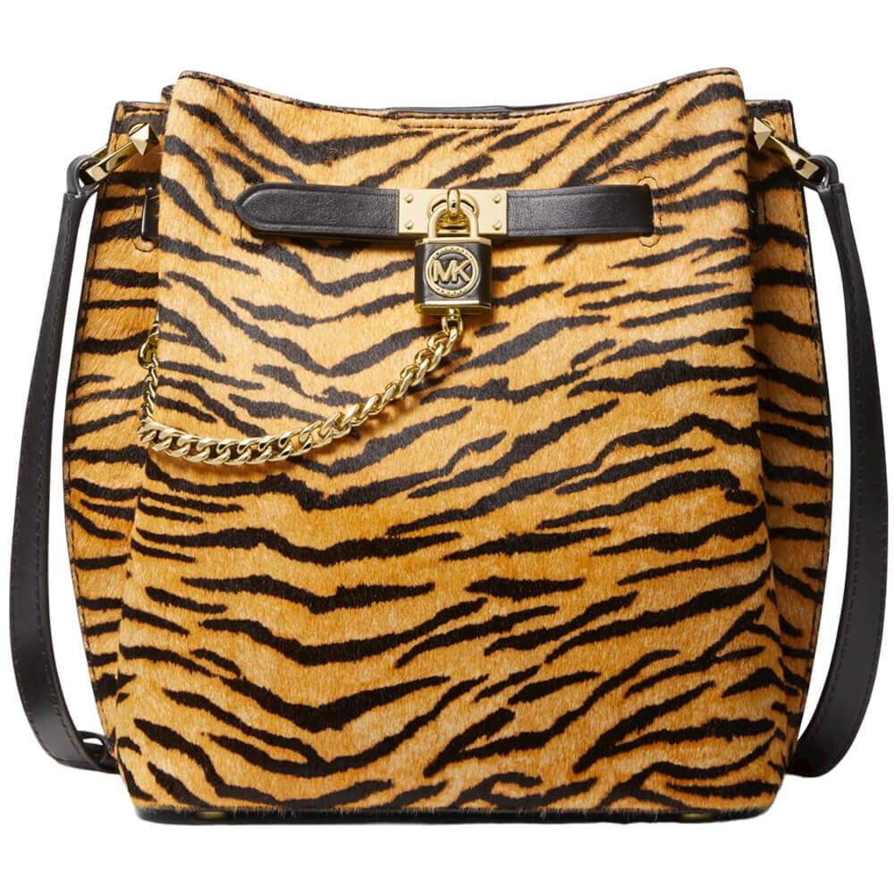 

Сумка-мессенджер Michael Kors Hamilton Legacy Medium Tiger Print, мариголд