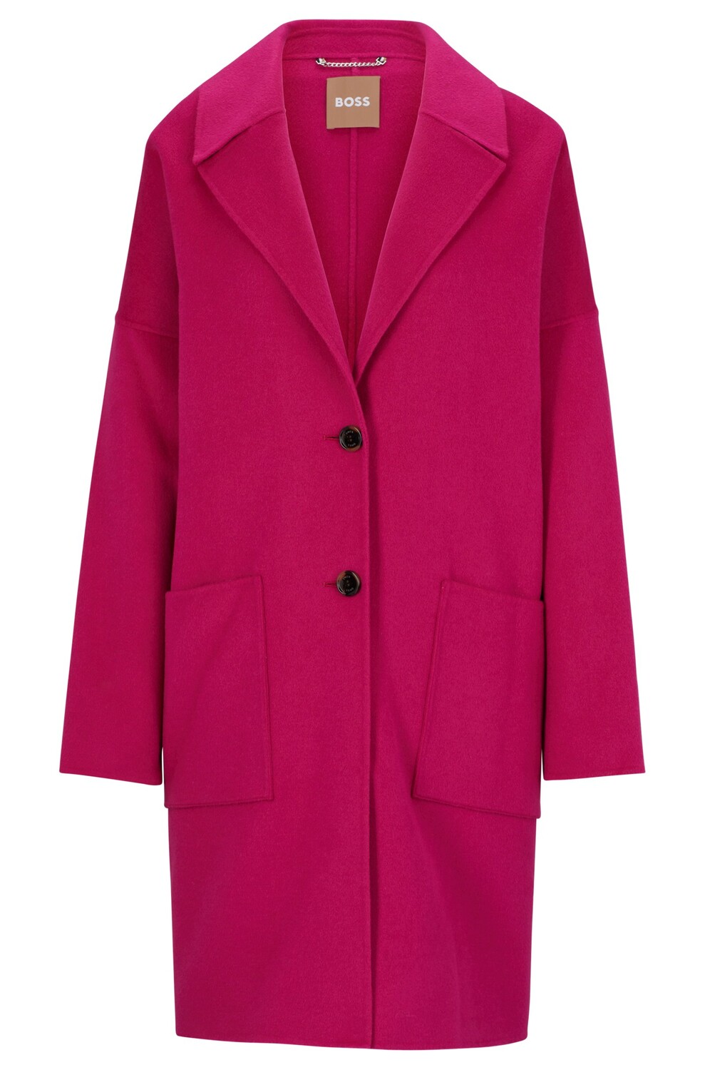 

Пальто Boss Melange Relaxed-fit Blended With Wool, розовый