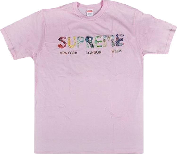 Футболка Supreme Crystals T-Shirt 'Pink', розовый