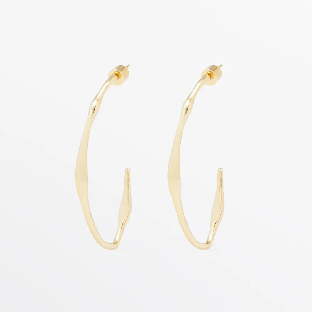 

Серьги Massimo Dutti Textured Oval, золотистый