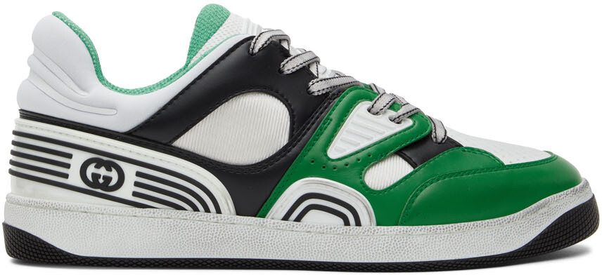 

Зеленые и черные кроссовки Basket Gucci