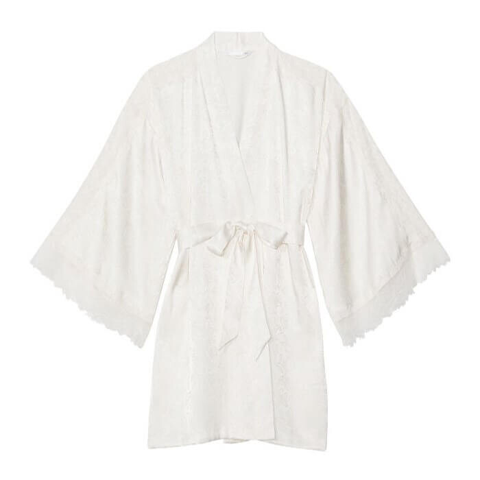 

Халат Victoria's Secret Lace Inset Jacquard, белый