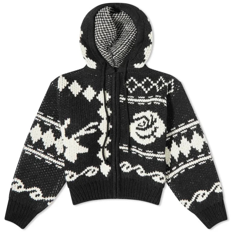 

Жаккардовый жакет open yy rose & deer, черный
