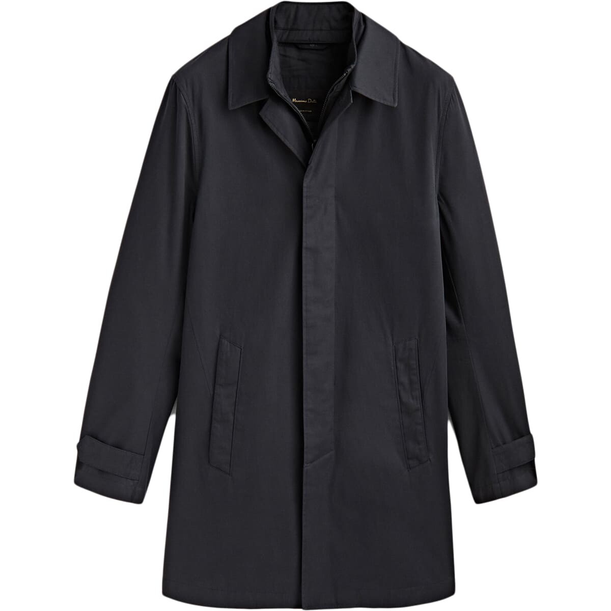 

Куртка-тренч Massimo Dutti Cotton With Removable Interior, темно-синий