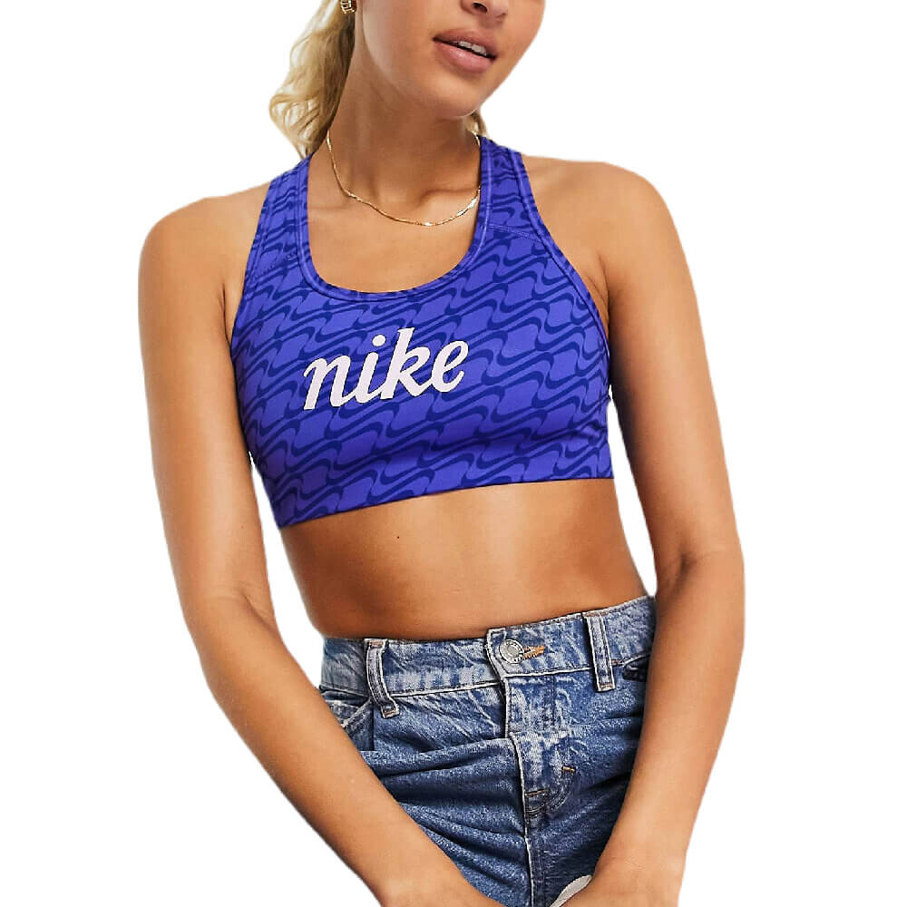 

Топ Nike Training Icon Clash Swoosh AOP Graphic Medium Support Sports, синий