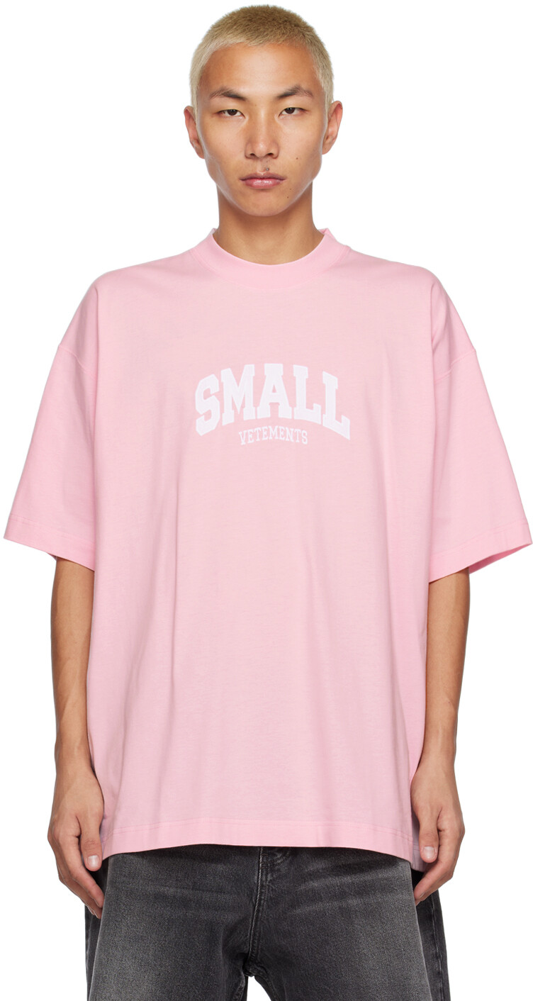 

Розовая футболка \Small\"" VETEMENTS, Розовый