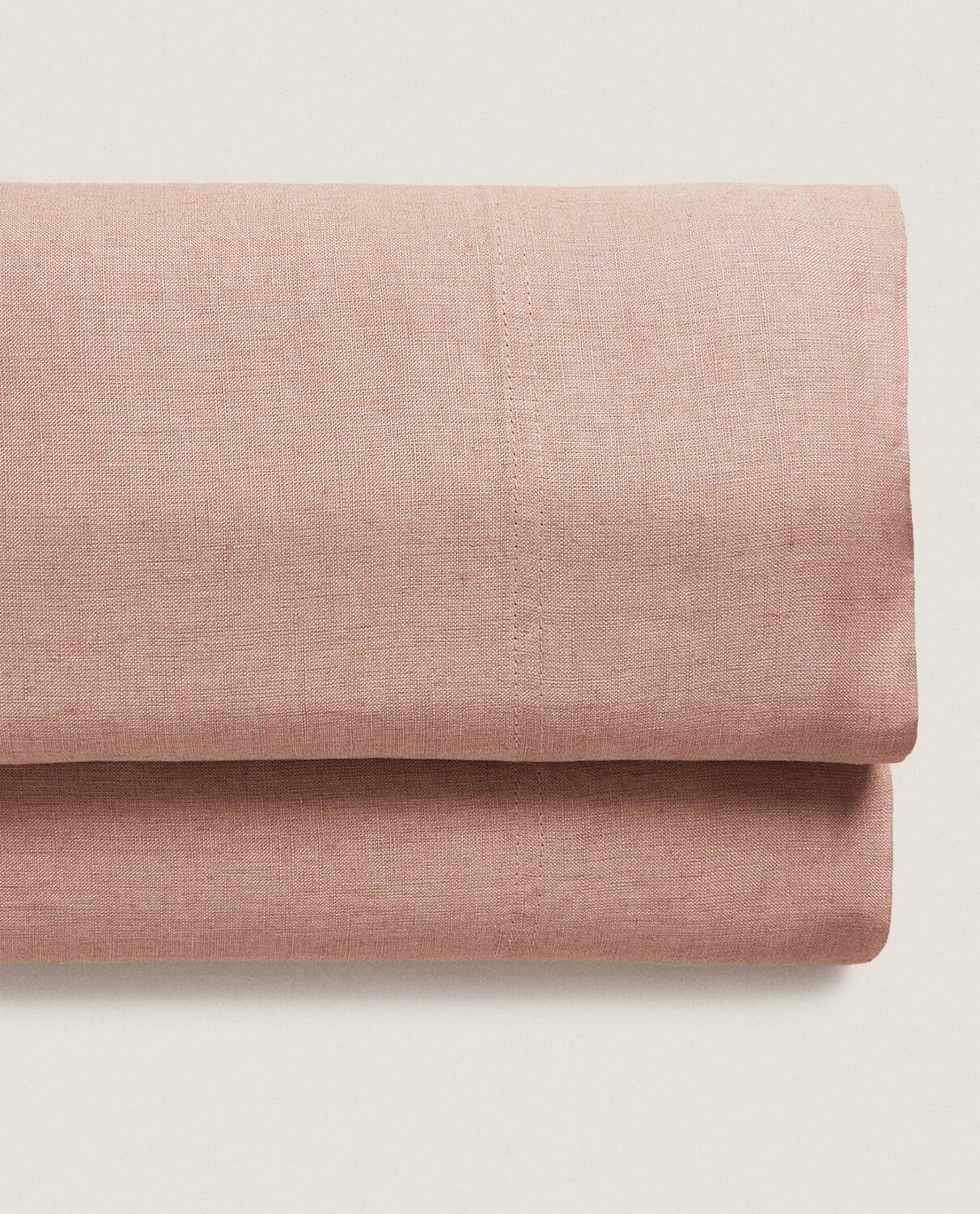 

Простыня Zara Home Washed Linen Flat, 140 г/м², розовый