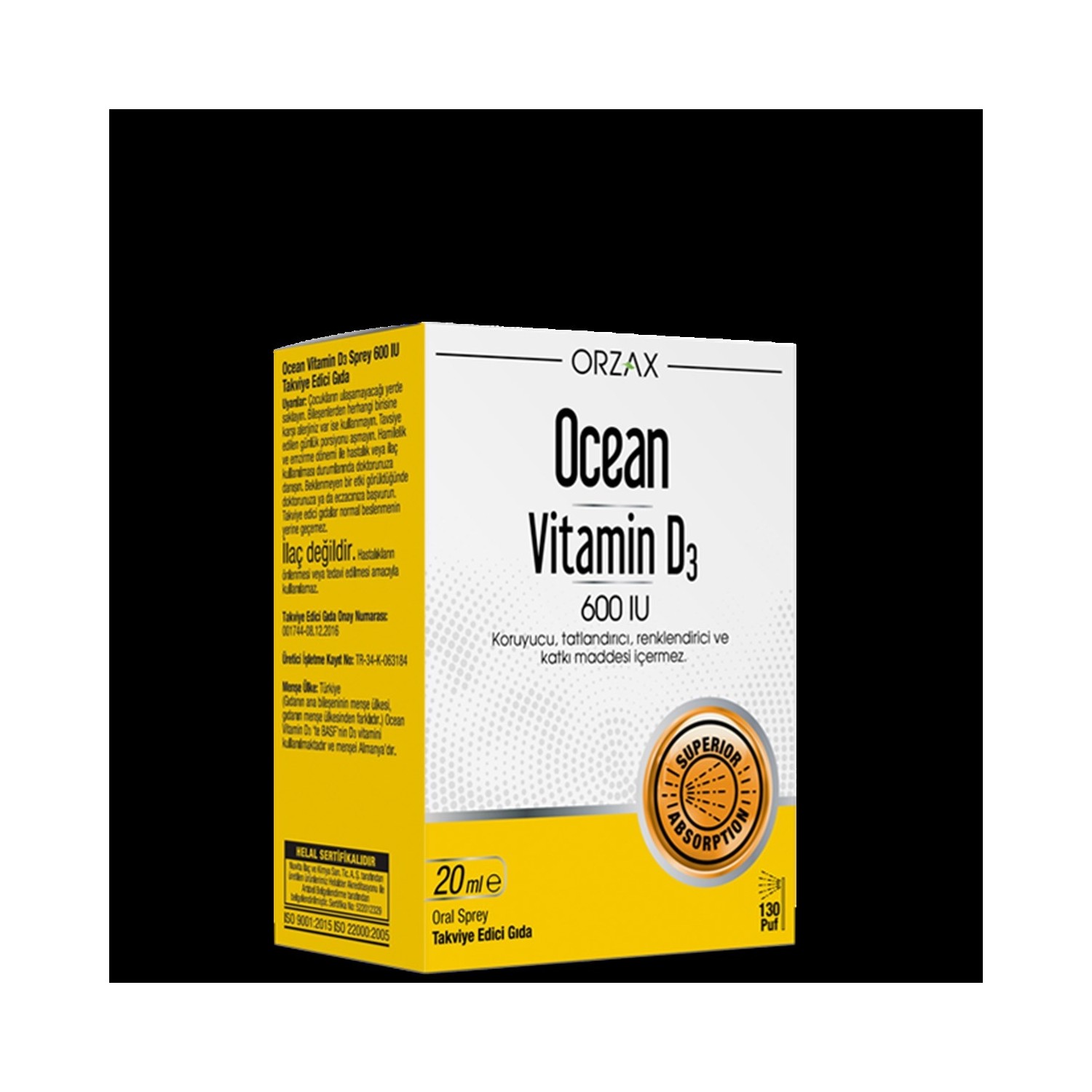 Спрей витамин D3 Ocean 600 МЕ, 20 мл витамин d3 solgar vitamin d3 600 ме 60 шт