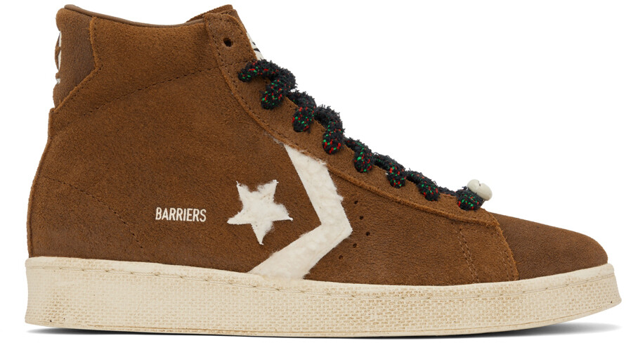 

Коричневые кожаные кроссовки Barriers Edition Pro Converse