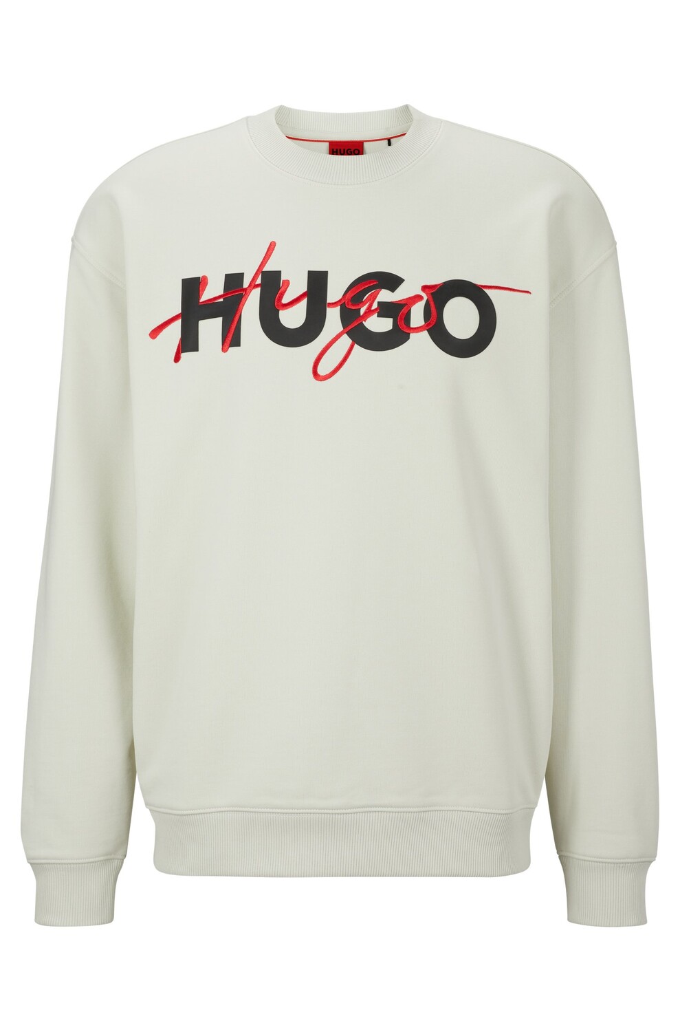 

Свитшот Hugo Cotton-blend Relaxed-fit With Double Logo, белый