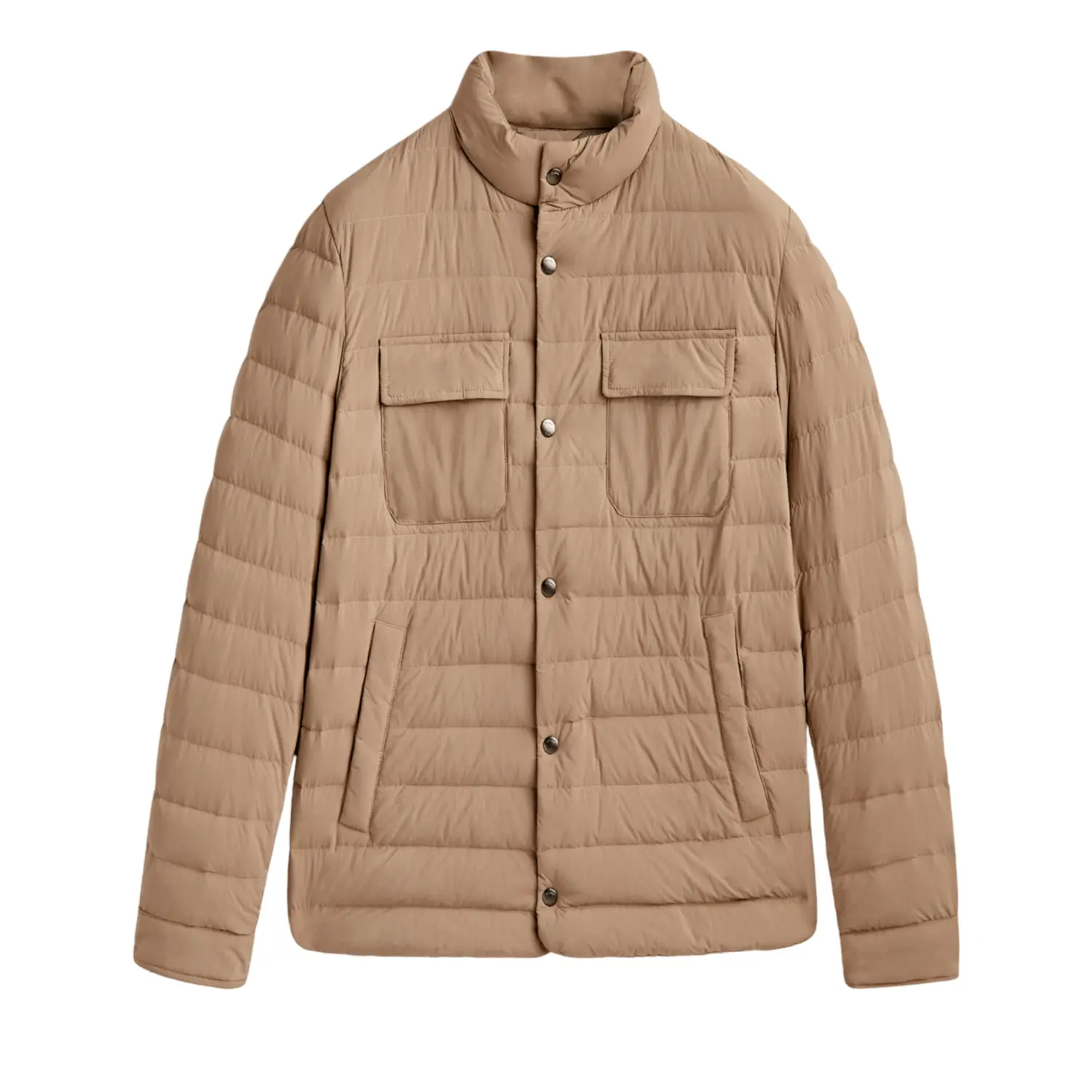 

Куртка Massimo Dutti Down and Feather Filling, бежевый