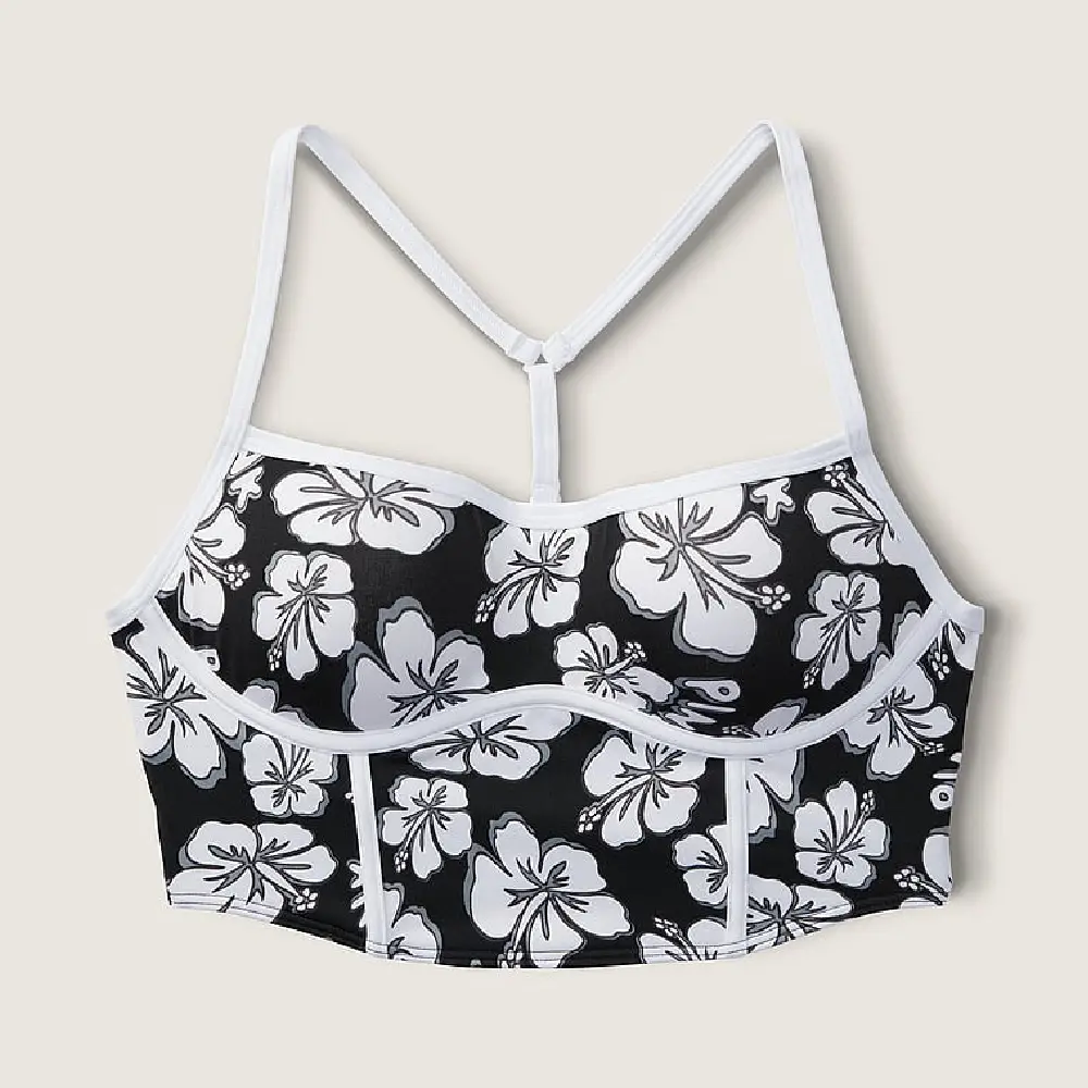 

Топ спортивный Victoria's Secret Pink Ultimate Push-up Corset, черный