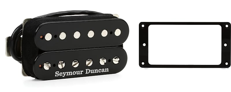 

Звукосниматель Seymour Duncan SH-6b Duncan Distortion Bridge Humbucker — черный Комплект с аксессуарами Gibson Монтажное кольцо для бриджа звукоснимателя — черное