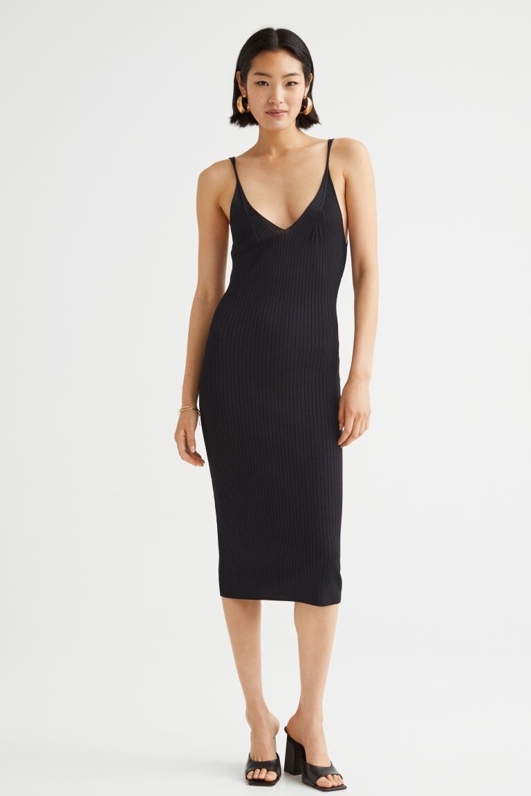 Black bodycon 2025 dress h&m