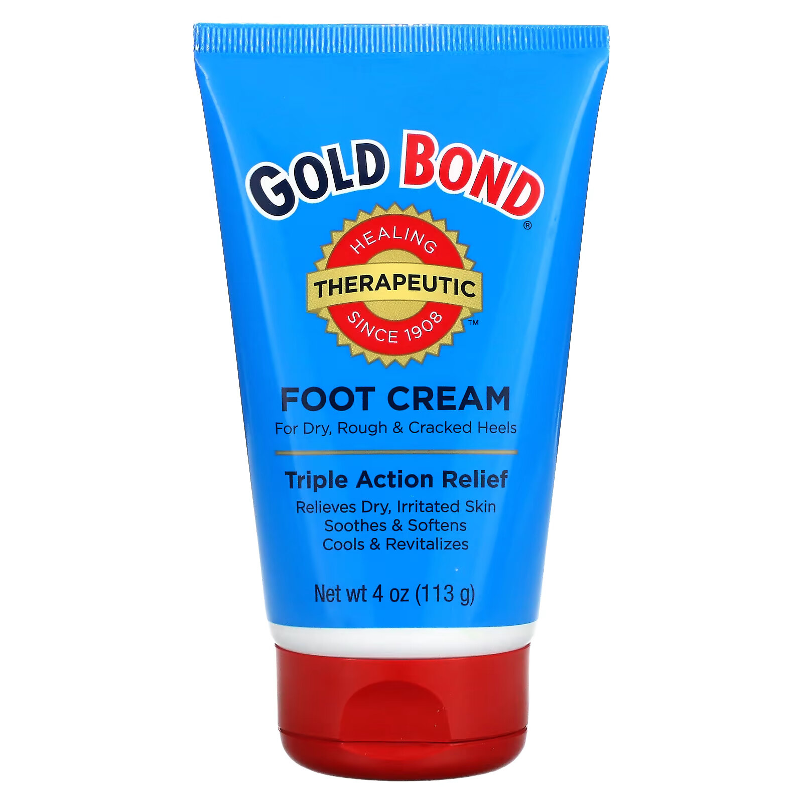 Gold Bond, Лечебный крем для ног, облегчение тройного действия, 113 г (4 унции) gold bond ultimate заживляющий крем для ног 113 г 4 унции