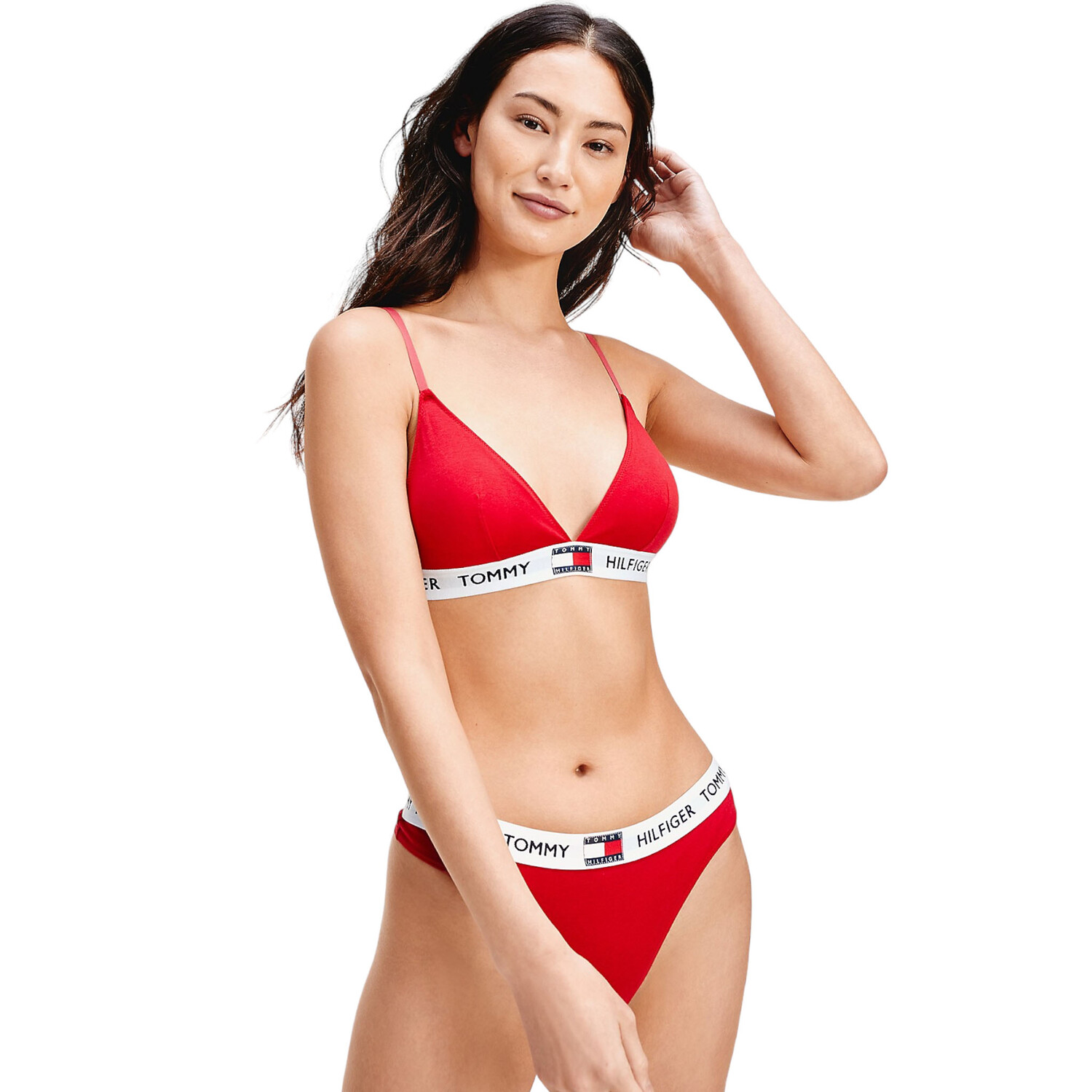 

Бюстгальтер Tommy Hilfiger Organic Cotton Logo Padded Triangle, красный