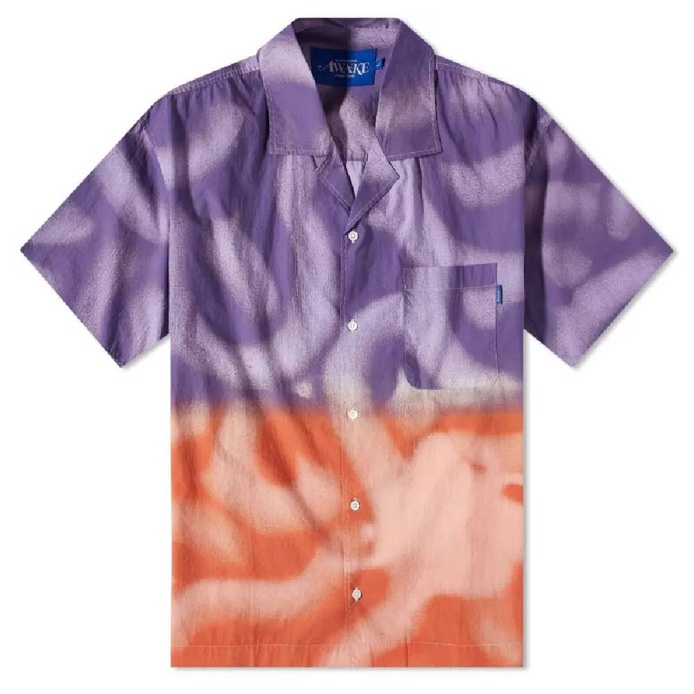 

Рубашка Awake NY X Mundo Dip Dyed Camp, фиолетово-оранжевый
