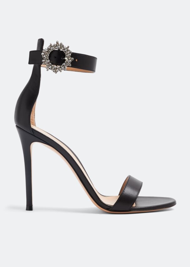 

Сандалии GIANVITO ROSSI Portofino leather sandals, черный