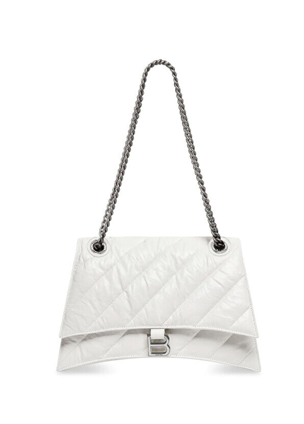 

Белая женская кожаная сумка crush Balenciaga