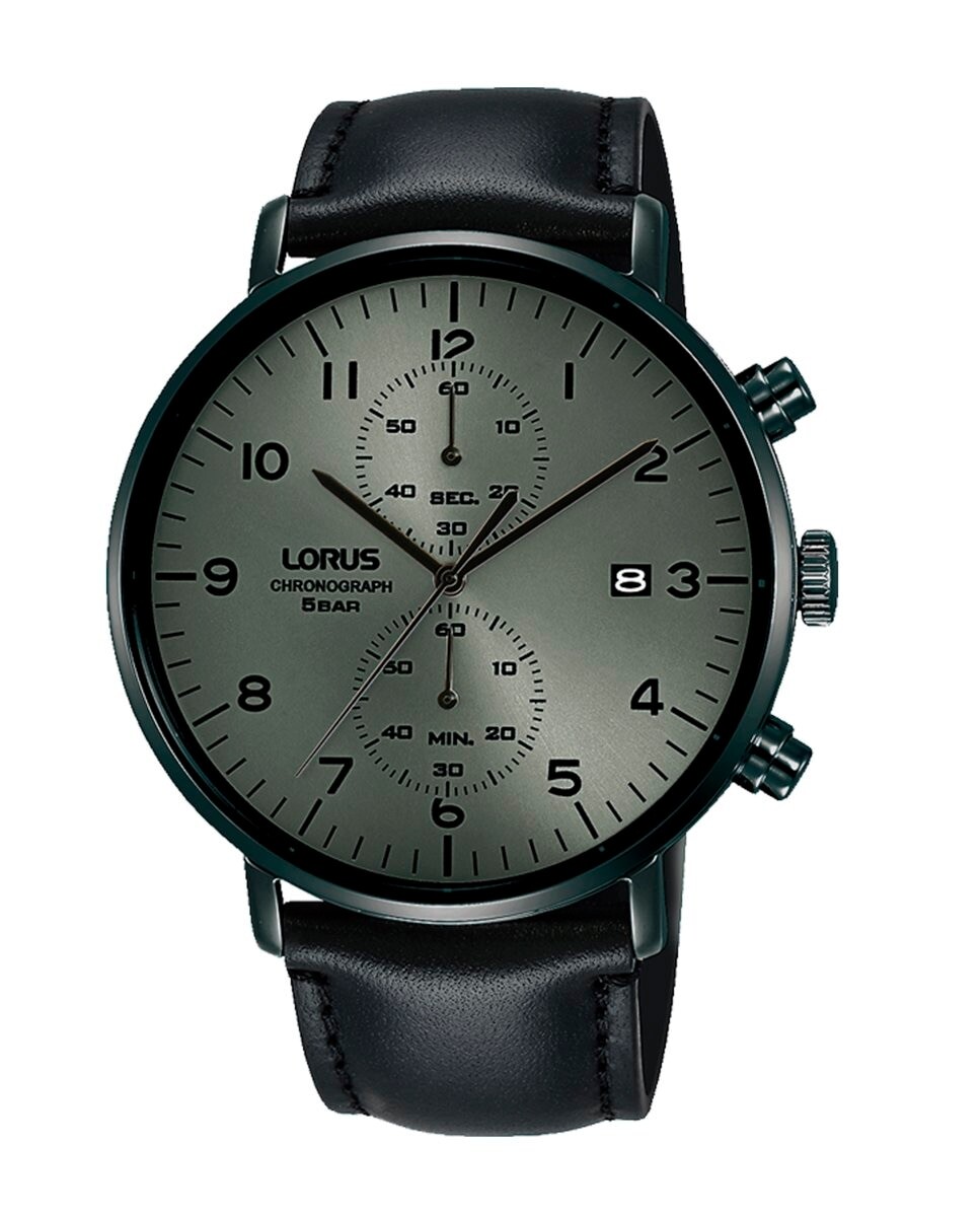 

Классические мужские часы RW405AX9 из кожи и черного ремешка Lorus, черный