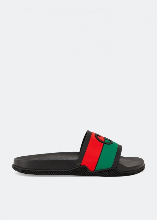 

Шлепанцы GUCCI Interlocking G slide sandals, черный