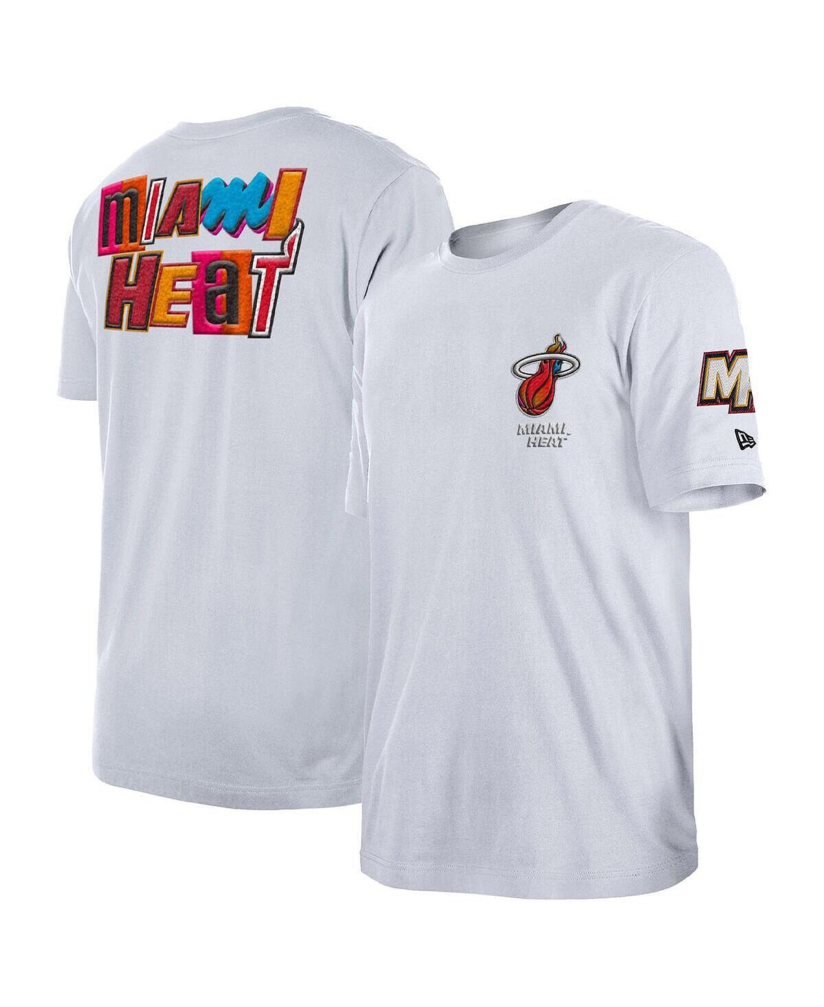 

Мужская белая футболка miami heat 2022/23 city edition elite pack New Era, белый