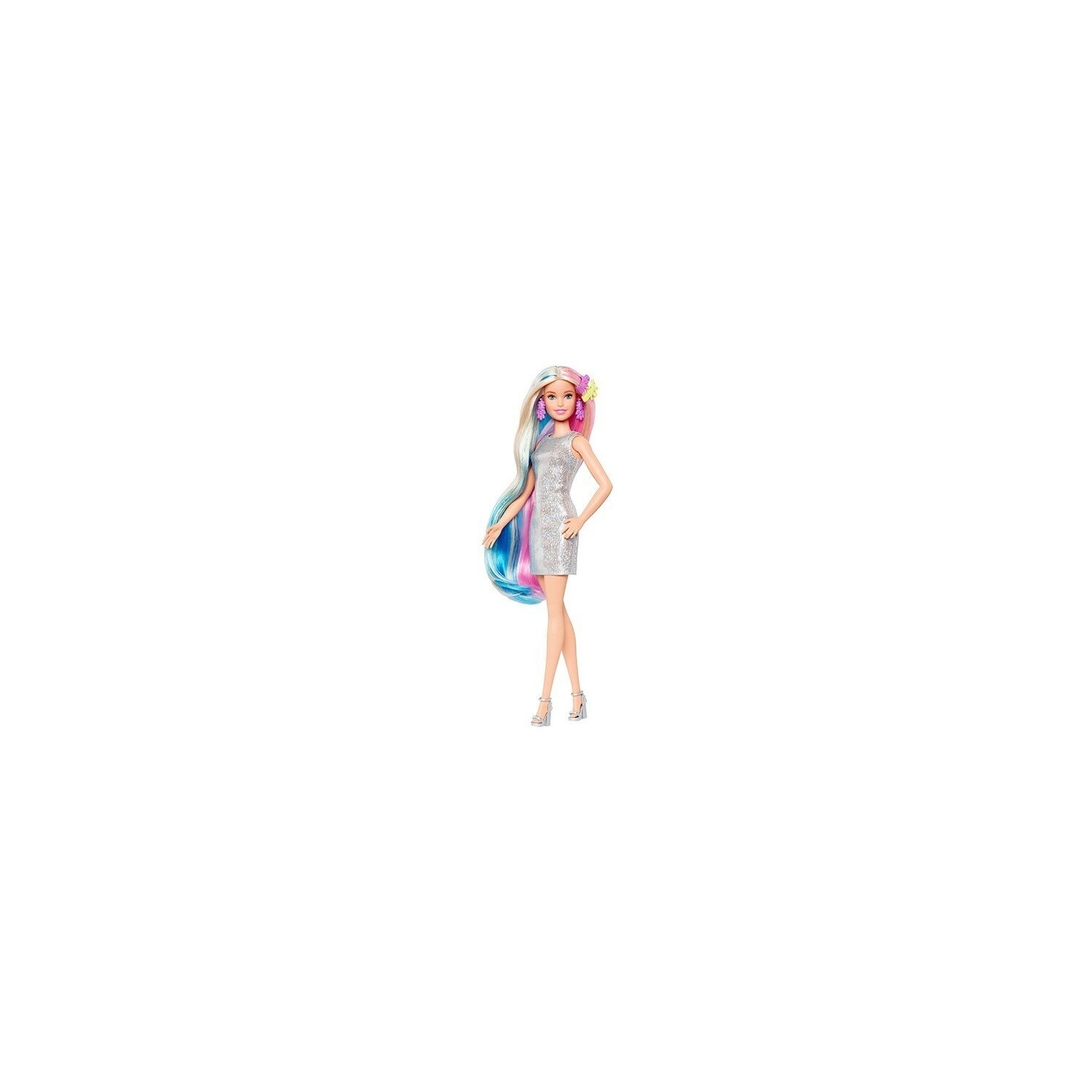 

Кукла Barbie с прической в стиле единорог