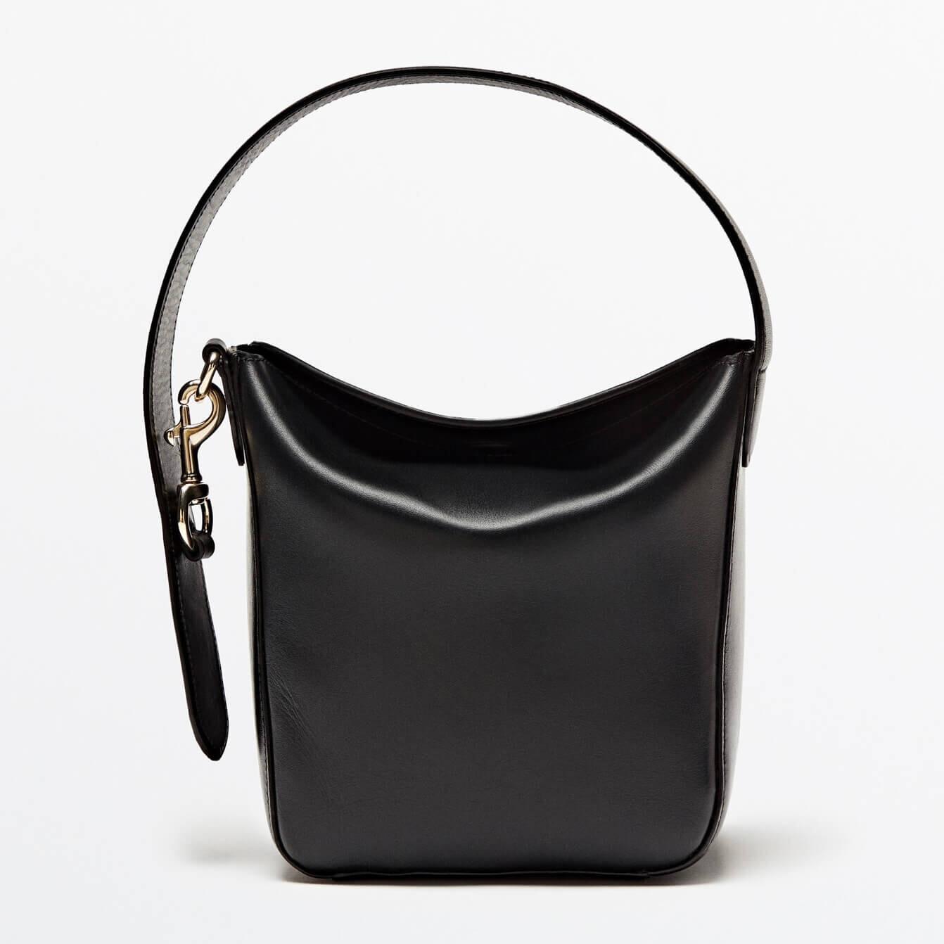 

Мини-сумка Massimo Dutti Shoulder Bucket, черный