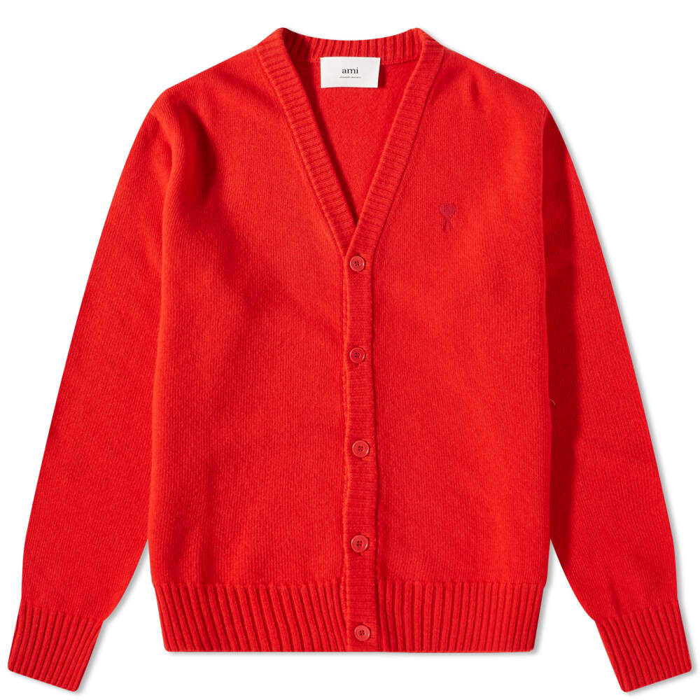 

Джемпер AMI Tonal Small Heart Cardigan, Красный