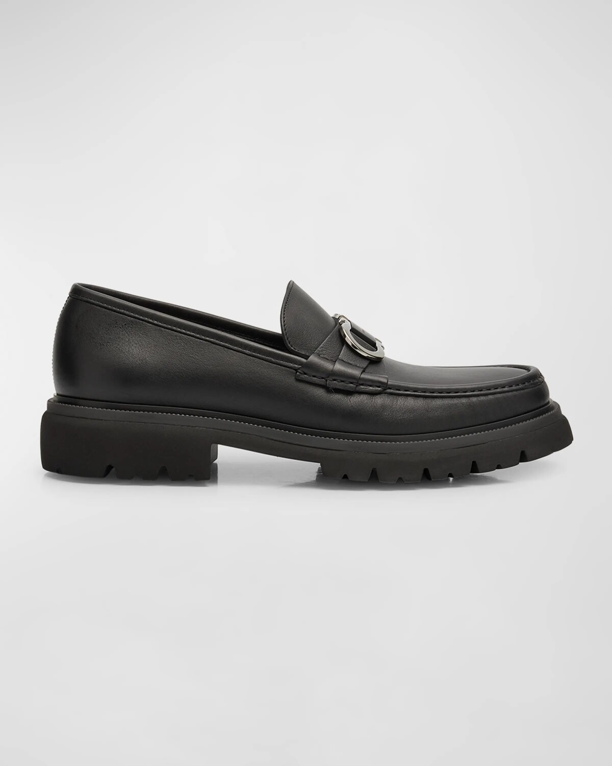 

Мужские кожаные пенни-лоферы Cocoon Gancini Ferragamo, цвет Nero