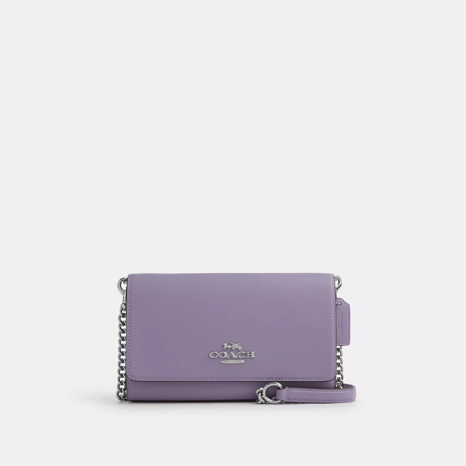 

Через плечо с клапаном на молнии Coach Outlet, цвет Silver/Light Violet