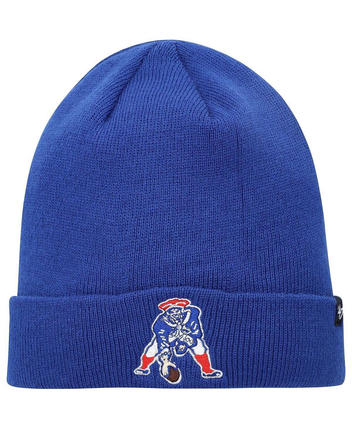 

Мужская вязаная шапка Royal New England Patriots Legacy с манжетами '47 Brand