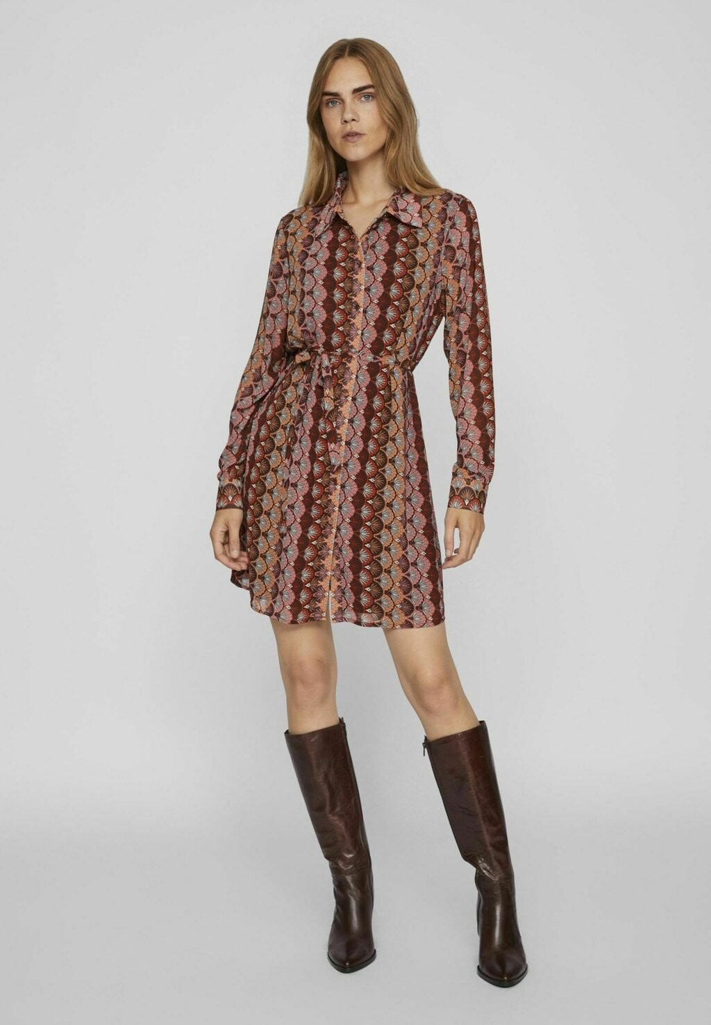 

Классическая рубашка VILA VIJOSEFINA L/S /KA, цвет winetasting