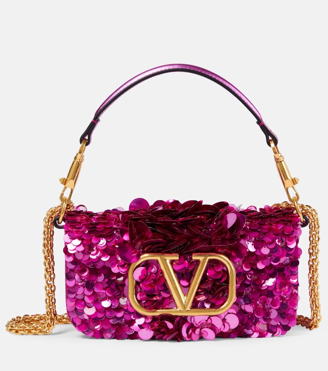 

Locò Маленькая сумка через плечо с пайетками Valentino Garavani, розовый